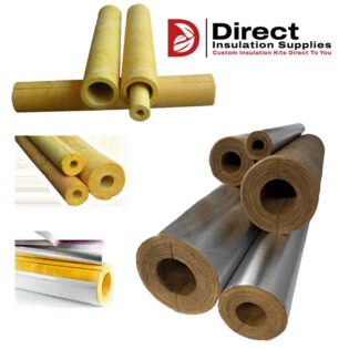 Wool Section Fiberglass Sectional Pipe Insulation - Glasswool (up to 350 degC ...